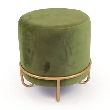 Unique Living Fiebe Poef Oil Green
